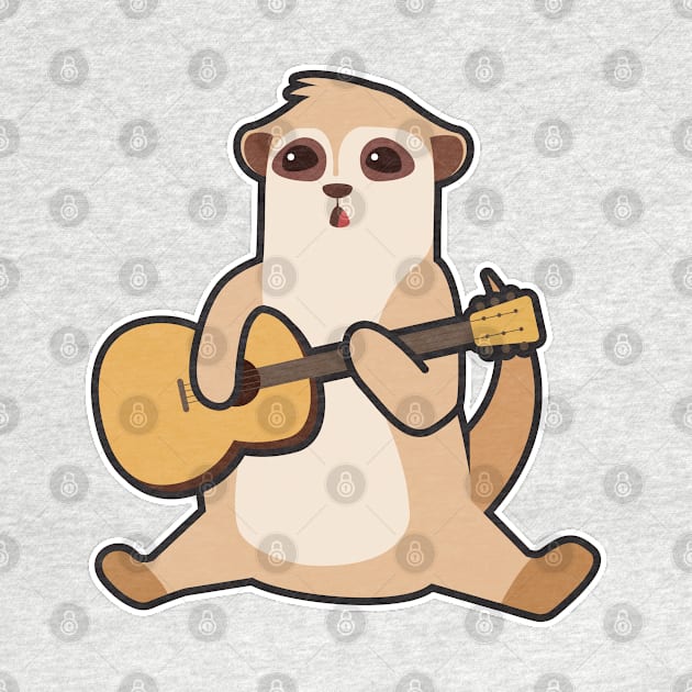 Meerkat at Music with Guitar by Markus Schnabel